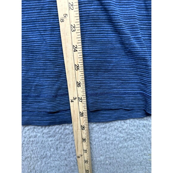 Lululemon training top men’s large navy/black stripe short sleeve - Picture 7 of 9